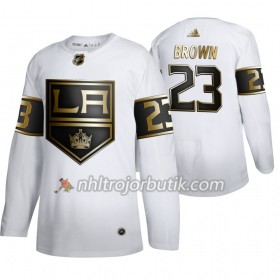 Män Ishockey Los Angeles Kings tröja Dustin Brown 23 Adidas 2019-20 Golden Edition Vit Authentic